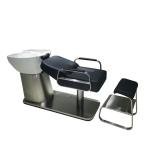 Hair Salon Half Lying Shampoo Chair Special Hairdressing Barber Shop Soft Pillow Stainless Steel Flushing Bed