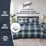 Madison Park Essentials Parkston Plaid Comforter, Matching Sham, 3M Scotchguard Stain Release Cover, Hypoallergenic All Season Bedding-Set, Full/Queen, Navy, 3 Piece