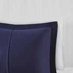 Madison Park Essentials Parkston Plaid Comforter, Matching Sham, 3M Scotchguard Stain Release Cover, Hypoallergenic All Season Bedding-Set, Full/Queen, Navy, 3 Piece