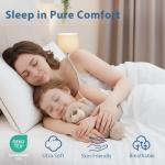 JOLLYVOGUE Pillows Queen Size Set of 2, Oeko-Tex Certified Bed Pillows for Side, Back, and Stomach Sleepers - Medium Support Down Alternative Filling, Machine-Washable