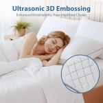 JOLLYVOGUE Pillows Queen Size Set of 2, Oeko-Tex Certified Bed Pillows for Side, Back, and Stomach Sleepers - Medium Support Down Alternative Filling, Machine-Washable