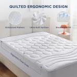 Bedsure Full Size Mattress Pad - Quilted Fitted Mattress Topper Protector with 8-21 Inches Deep Pocket, Noiseless Breathable Bed Cover Padded, Machine Washable, White, 54x75 Inches