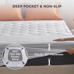 Bedsure Full Size Mattress Pad - Quilted Fitted Mattress Topper Protector with 8-21 Inches Deep Pocket, Noiseless Breathable Bed Cover Padded, Machine Washable, White, 54x75 Inches
