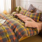 1PC Pure Cotton Comforter Cover For Double Bed Checkered Duvet Cover Single/Queen/King housse de couette Without Pillowcase