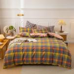 1PC Pure Cotton Comforter Cover For Double Bed Checkered Duvet Cover Single/Queen/King housse de couette Without Pillowcase