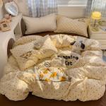 Brown Stripe Bedding Comforter Set Pillowcase bed sheet Single Full Size Bed Linen Duvet Cover Set Queen/King Double Single Bed