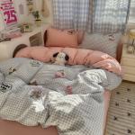 Brown Stripe Bedding Comforter Set Pillowcase bed sheet Single Full Size Bed Linen Duvet Cover Set Queen/King Double Single Bed