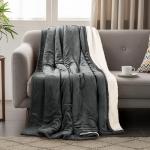 Utopia Bedding Sherpa Blanket Twin Size (Grey, 60x80 Inches) - Soft Lightweight Plush Fleece Reversible Winter Blanket for Bed, Sofa, Couch, Camping and Travel