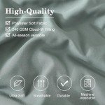 Monbix Queen Comforter Set - 7 Pieces Sage Green Bed in a Bag Queen Bedding Sets with Comforters, All Seasons Down Alternative Comforter Bed Set with Sheets,Pillowcases & Shams