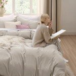 Bedsure Duvet Cover Queen Size - 3 Pieces Prewashed Extra Soft Bedding Set, Includes 1 Duvet Cover 90x90 Inches with Zipper Closure & 2 Pillow Shams, Linen, Comforter Not Included