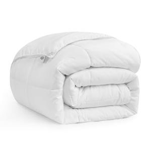UGG King/Cal King Comforter Duvet Insert Cooling Lightweight Down Alternative, Machine Washable, Quilted Fluffy Comforter Blanket with Corner Tabs, 110-inch x 96-inch, Bright White (Danielle)