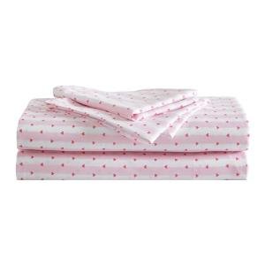 Betsey Johnson - Queen Bed Sheets, Soft & Lightweight Bedding, Fade & Wrinkle Resistant (Wonderland Stripe Pink, Queen)