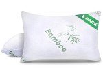 Memory Foam Pillows Queen Size Set of 2 - Cooling Bed Pillows for Sleeping - Back, Stomach, Side Sleeper Firm, Comfy Cool Shredded - 2 Pack, Rayon Derived from Bamboo