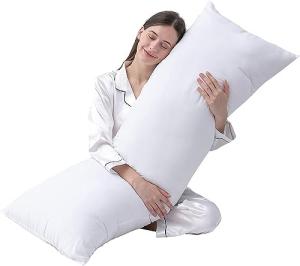 DOWNCOOL Large Body Pillow Insert- Breathable Full Body Pillow for Side Sleeper - Soft Long Bed Pillow for Adults - 20 x 54 inch