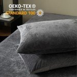 SE SOFTEXLY Velvet Duvet Cover Queen Size, Soft Flannel Duvet Cover 3Pcs Solid Breathable Silky Velour Comforter Cover, Luxury Cozy Winter Duvet Cover Set with 2 Pillowcases, 90" x 90", Charcoal Grey