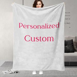 Personalized Custom Blanket with Photo - Unique Gift for Boyfriend Birthday Girls Dogs Guest Celebration Soft Comforter Throw