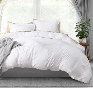 Utopia Bedding Duvet Cover Queen Size - 1 Comforter Cover with 2 Pillow Shams - 3 Pieces Bedding Duvet Cover with Zipper Closure - Soft Brushed Microfiber, 90 X 90 Inches (White)