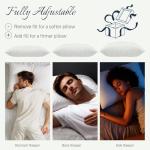 CLD COLLECTIONS Bed Pillows Cross Cut Memory Foam for Sleeping,Queen Size Bedding Pillow(White), Washable Supportive Pillow for Sleeping, Adjustable Density for Back, Stomach and Side Sleeper