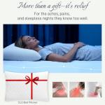 CLD COLLECTIONS Bed Pillows Cross Cut Memory Foam for Sleeping,Queen Size Bedding Pillow(White), Washable Supportive Pillow for Sleeping, Adjustable Density for Back, Stomach and Side Sleeper