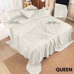 Utopia Bedding Queen Sheet Set – 4 Piece Bed Sheets for Queen Size Bed, Soft and Breathable Microfiber, Includes 1 Fitted Sheet, 1 Flat Sheet and 2 Pillowcases (Ivory)