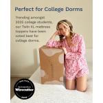 3 Inch Memory Foam Mattress Topper Twin XL - Select High Density Ventilated Extra Long Mattress Pad - Premium Removabl