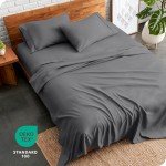 Bare Home Split Head Flex King Sheet Set - 1800 Ultra-Soft Microfiber Bed Sheets - Double Brushed - Deep Pockets - Easy Fit - 4 Piece Set - FlexTop Bedding Sheets (Grey)