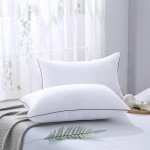 HUXMEYSON Pillows Standard Size Set of 4, Bed Pillows Set of 4, Down Alternative Luxury Hotel Pillows for Sleeping Standard Pillows Set of 4 for Side and Back Sleepers