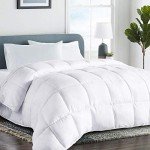 COHOME King Size Cooling Comforter - Down Alternative Duvet Insert with Anti-Clump Tech & 8 Tabs, All-Season Reversible Luxury Hotel Bedding - Gifts for Women/Men, White 90x102 inches