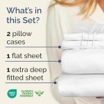 Extra Deep Pocket Queen Sheets - 4 Piece Breathable & Cooling Bed Sheets - Hotel Luxury Bed Sheet Set - Soft, Wrinkle Free & Comfy - Easily Fits Extra Deep Mattresses - Deep Pocket White Sheets Set