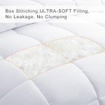 COHOME King Size Cooling Comforter - Down Alternative Duvet Insert with Anti-Clump Tech & 8 Tabs, All-Season Reversible Luxury Hotel Bedding - Gifts for Women/Men, White 90x102 inches