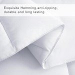 COHOME King Size Cooling Comforter - Down Alternative Duvet Insert with Anti-Clump Tech & 8 Tabs, All-Season Reversible Luxury Hotel Bedding - Gifts for Women/Men, White 90x102 inches
