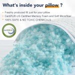 QUTOOL Cooling Pillows for Sleeping 2 Pack, Shredded Memory Foam Bed Pillows Queen Size Set of 2, Gel Pillow for Hot Sleepers Cool Pillow for Side Back and Stomach Sleepers, Cold Pillow, Supportive