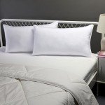 Amazon Basics Down Alternative Bed Pillows, Medium Density For Back and Side Sleepers, King, 2-Pack, White, 36 in L x 20 in W