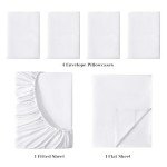 BYSURE King Size Sheets Set White - Super Soft Hotel Luxury Bed Sheets with Deep Pockets, 1800 Thread Count 100% Microfiber, Wrinkle & Fade Resistant