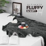 Utopia Bedding Sherpa Blanket Full Size (Grey, 90x84 Inches) - Soft Lightweight Plush Fleece Reversible Blanket for Bed, Sofa, Couch, Camping and Travel