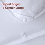 L LOVSOUL Down Alternative Comforter King Size Duvet Insert,All Season Duvet Insert with Corner Tabs,White Comforter King 106x90Inches