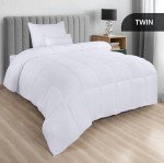 Utopia Bedding Down Alternative Comforter (Twin, White) - All Season Comforter - Plush Siliconized Fiberfill Duvet Insert - Box Stitched