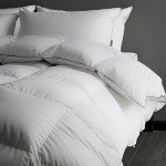 HYVIF Luxury Heavyweight Feathers Down Fiber Comforter King Size - High Fill Power Hotel-Style Thicker Winter Duvet Insert for Cold Weather/Sleepers, Fluffy and Warmth - Solid White, King 90 X 106”