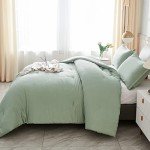 Litanika California King Comforter Set Sage Green - 3 Pieces Cal King Lightweight Solid Bed Comforter, Oversized Fluffy Down Alternative Comforter Quilt Blanket Bedding Set