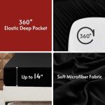 MUXHOMO 7 Pieces Queen Comforter Set, Reversible Bed in a Bag Queen Size, All Season Bedding Set with Comforter, Flat Sheet, Fitted Sheet, Pillowcases & Shams, Red & Black