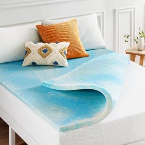 Best Price Mattress 1.5 Inch Swirl Gel AeroBreeze Cooling Air Flow Memory Foam Mattress Topper, Twin