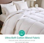 APSMILE All Season Down Feather Fibers Comforter King Size - Ultra-Soft Extra Fluffy Hotel Collection Duvet Insert Fluffy Medium Warm Quilt Comforter with Corner Tabs(106x90, White)