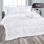 Utopia Bedding All Season Down Alternative Quilted Full Comforter, Duvet Insert with Corner Tabs, Machine Washable, Bed Comforter (White)