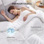 Bedsure Comforters Queen Size - Duvet Insert Contrast GentleSoft™ Down Alternative Comforter Quilted All Season Duvet with 8 Tabs, Machine Washable, Gifts for Women, White, Queen 88 x 88 Inches