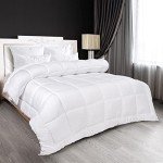 Utopia Bedding All Season Down Alternative Quilted Full Comforter, Duvet Insert with Corner Tabs, Machine Washable, Bed Comforter (White)