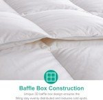 APSMILE All Season Down Feather Fibers Comforter King Size - Ultra-Soft Extra Fluffy Hotel Collection Duvet Insert Fluffy Medium Warm Quilt Comforter with Corner Tabs(106x90, White)