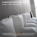 HYVIF Luxury Heavyweight Feathers Down Fiber Comforter King Size - High Fill Power Hotel-Style Thicker Winter Duvet Insert for Cold Weather/Sleepers, Fluffy and Warmth - Solid White, King 90 X 106”