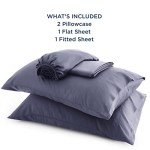 Bedsure Cooling Sheets for Full Size Bed, Viscose Derived from Bamboo, Deep Pocket up to 16", Breathable Soft Bed Sheets & Pillowcases, Dark Grey