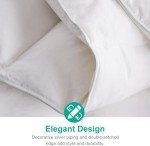 APSMILE All Season Down Feather Fibers Comforter King Size - Ultra-Soft Extra Fluffy Hotel Collection Duvet Insert Fluffy Medium Warm Quilt Comforter with Corner Tabs(106x90, White)