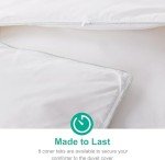 APSMILE All Season Down Feather Fibers Comforter King Size - Ultra-Soft Extra Fluffy Hotel Collection Duvet Insert Fluffy Medium Warm Quilt Comforter with Corner Tabs(106x90, White)